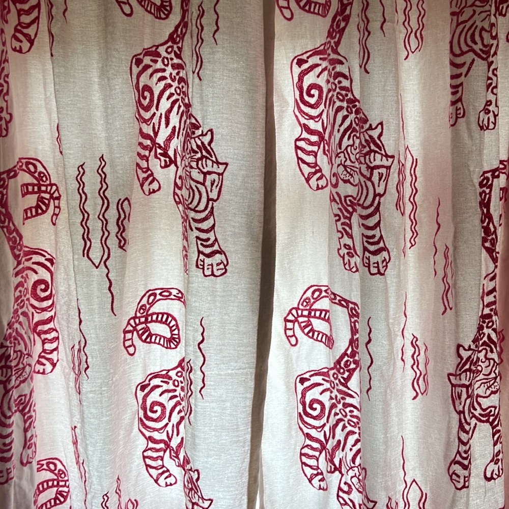 Brand new Anthropologie Tiger curtains! Pink in color 50”x63”. - Picture 4 of 7